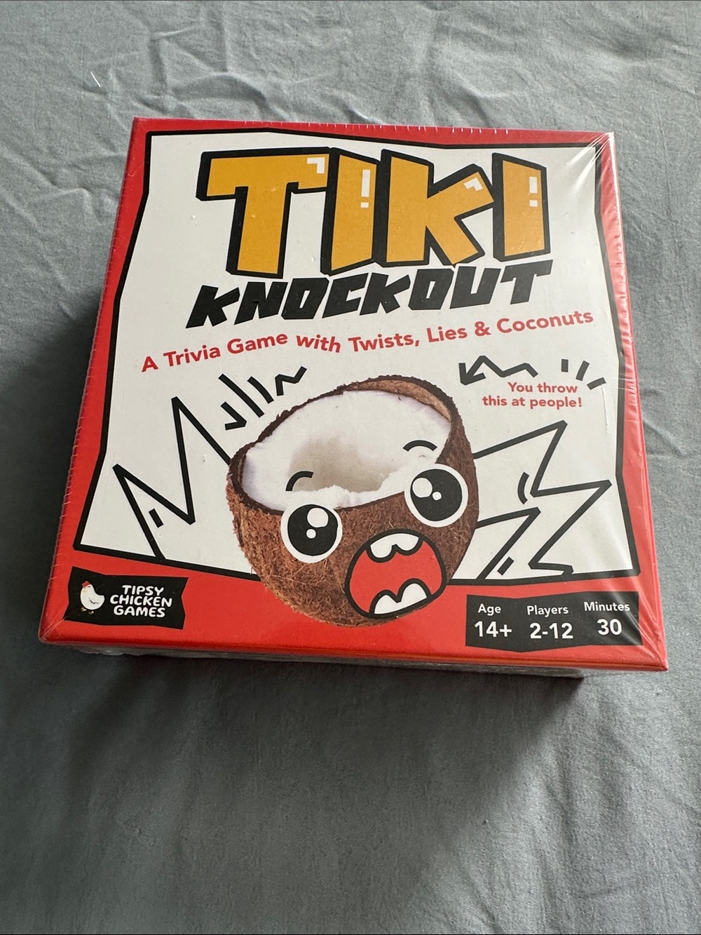 Tiki Knockout Trivia Game - Red